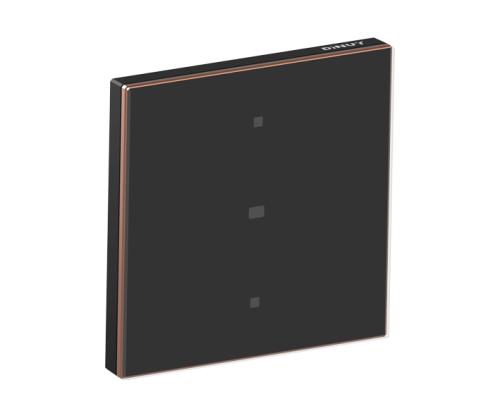 DINUY Tryckknapp Touchless 1-kn Svart glas + koppar