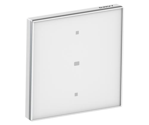 DINUY Tryckknapp Touchless 1-kn Vit glas + krom