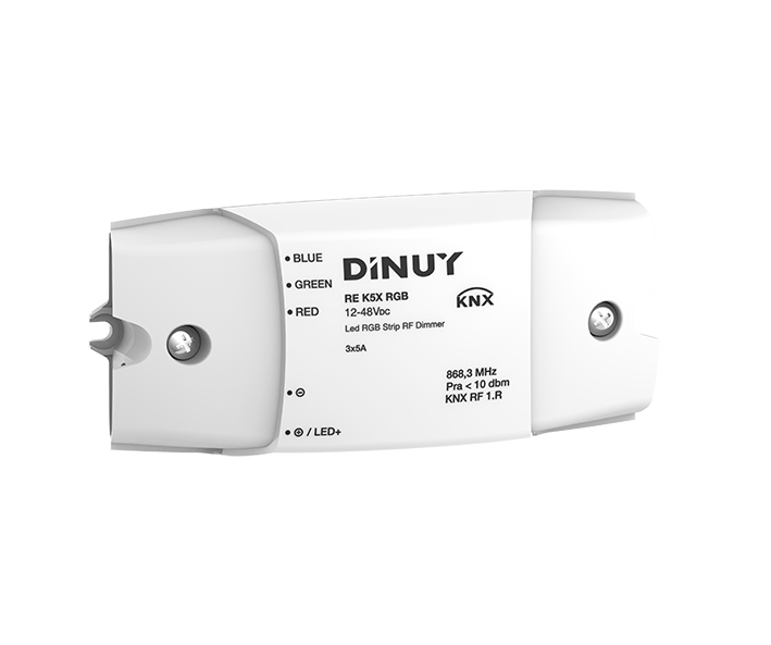 DINUY KNX RF Dimmeraktor RGB 3-kan LED-stripes 12-48V
