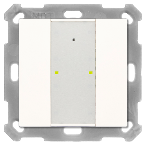 MDT KNX RF Tryckknapp Push Button Plus 2-kn + 2UT Vit blank