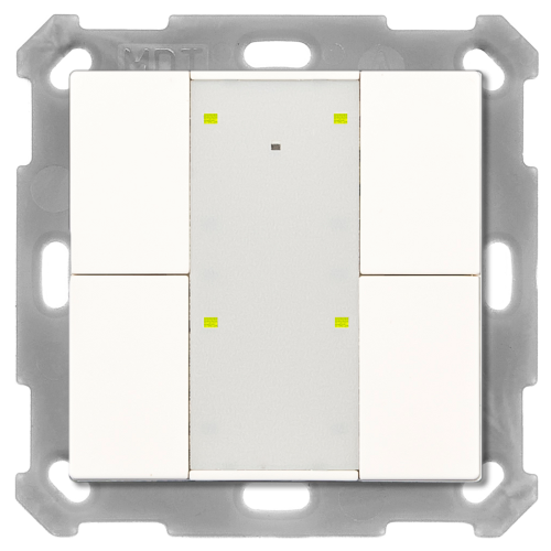 MDT KNX RF Tryckknapp Push Button Plus 4-kn + 2UT Vit blank