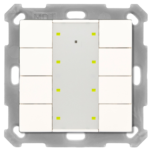 MDT KNX RF Tryckknapp Push Button Plus 8-kn + 2UT Vit blank