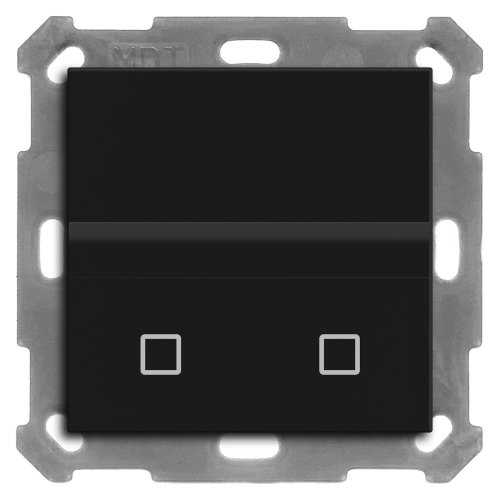 MDT Rörelsedetektor Vägg 55x55 2-kn Svart matt + temp