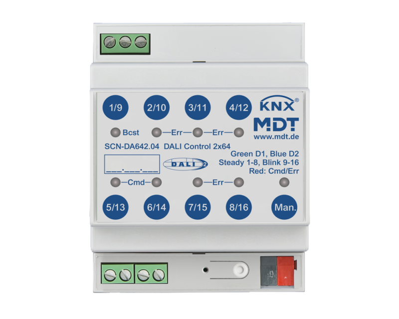 MDT KNX DALI Gateway (2-kan 128 don 16+16gr) DALI-2