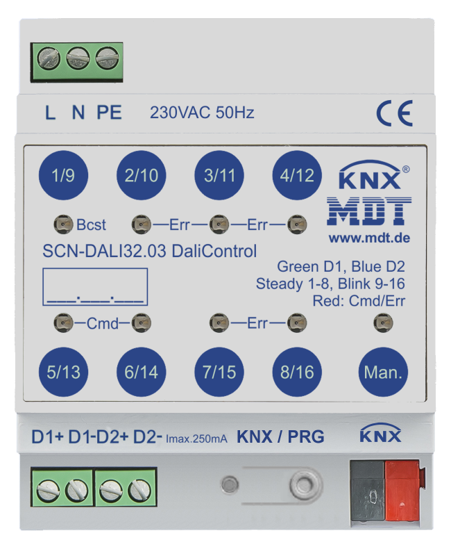 MDT KNX DALI Gateway (2-kan 128 don)