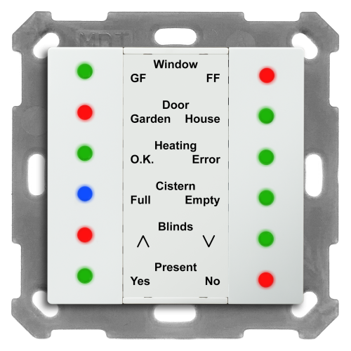 MDT Indikteringstablå 55x55 Vit blank