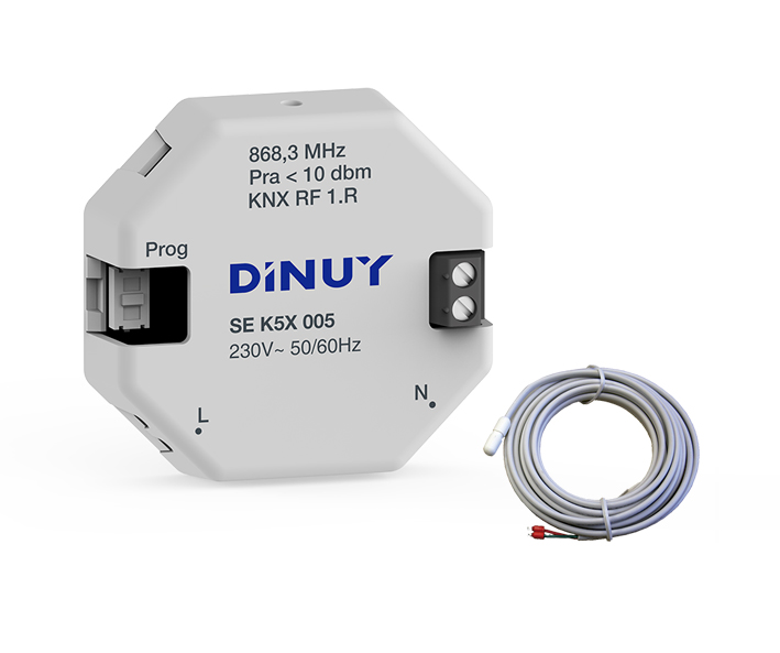 DINUY KNX RF Temperatursensor 230V + Tempprob