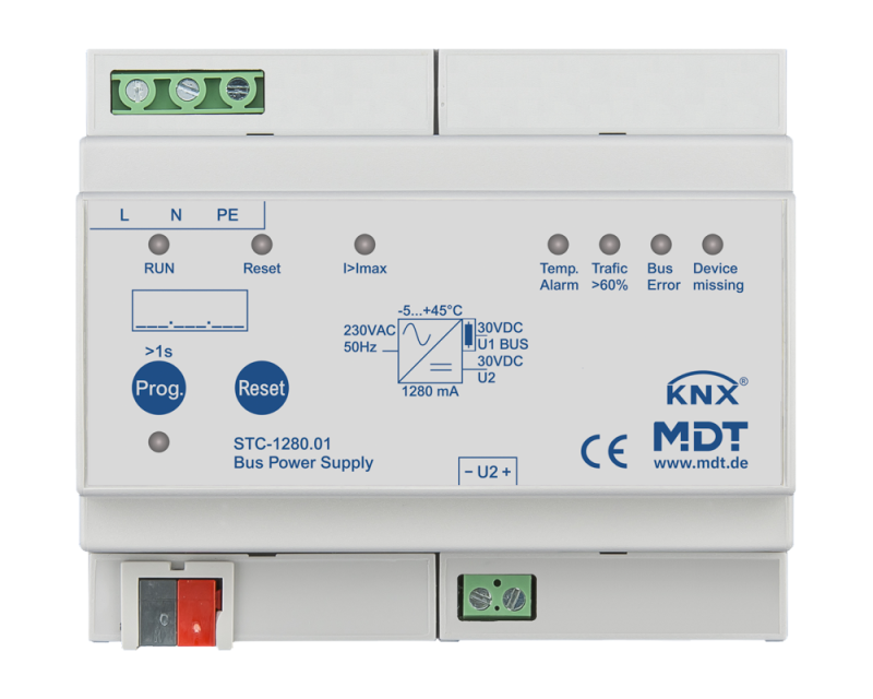 MDT Spänningsförsörjning 1280mA STC diagnostik