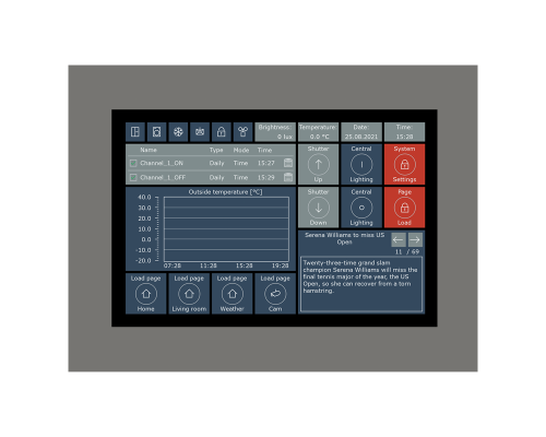 MDT Touchskärm Visucontrol 10-tum Infälld