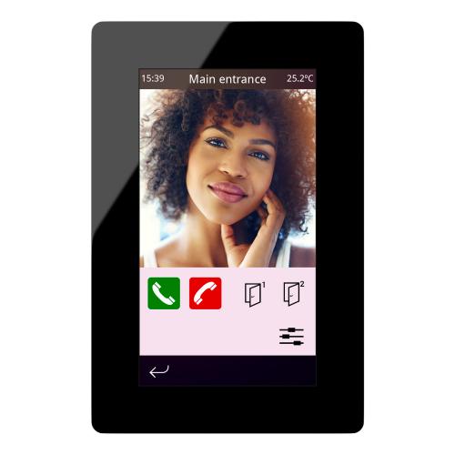 iddero Verso Indoor Touchskärm + Porttelefon 4,3\" Svart