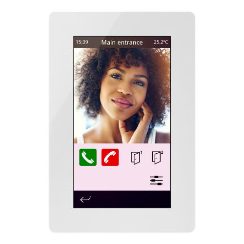 iddero Verso Indoor Touchskärm + Porttelefon 4,3\" Vit