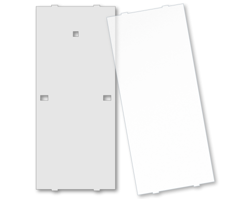 MDT Mittkåpa Textfält för Push Button Plus / Plus TS 2-kn Vit