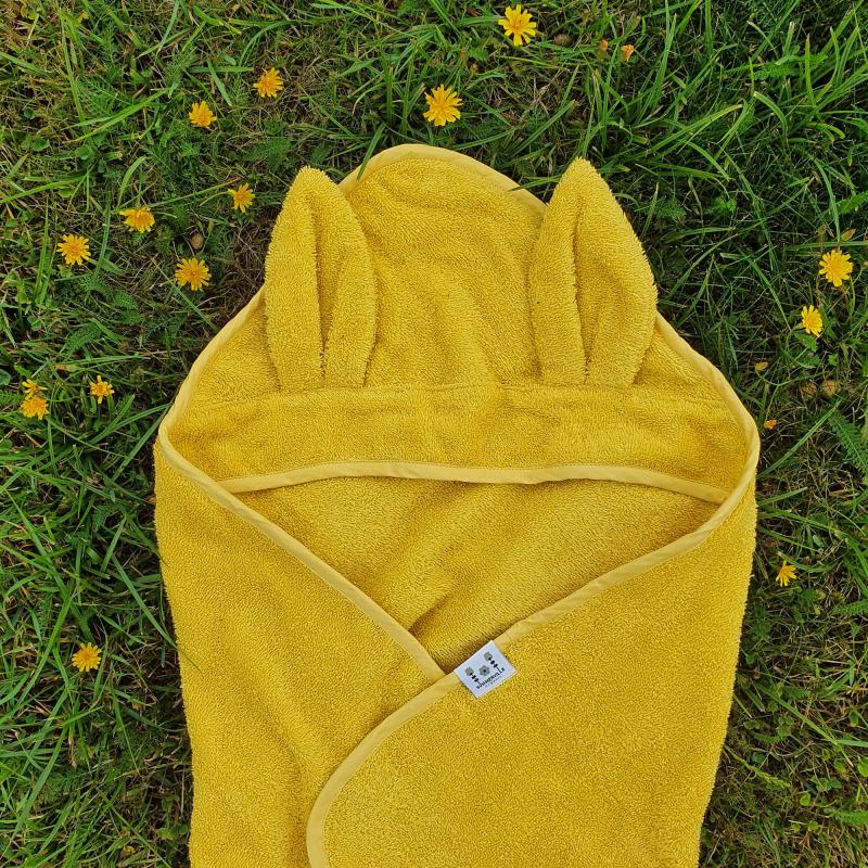 Hooded towel rabbit sun yellow