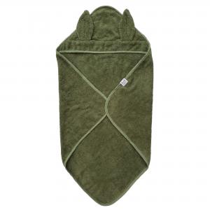 Hooded towel rabbit green