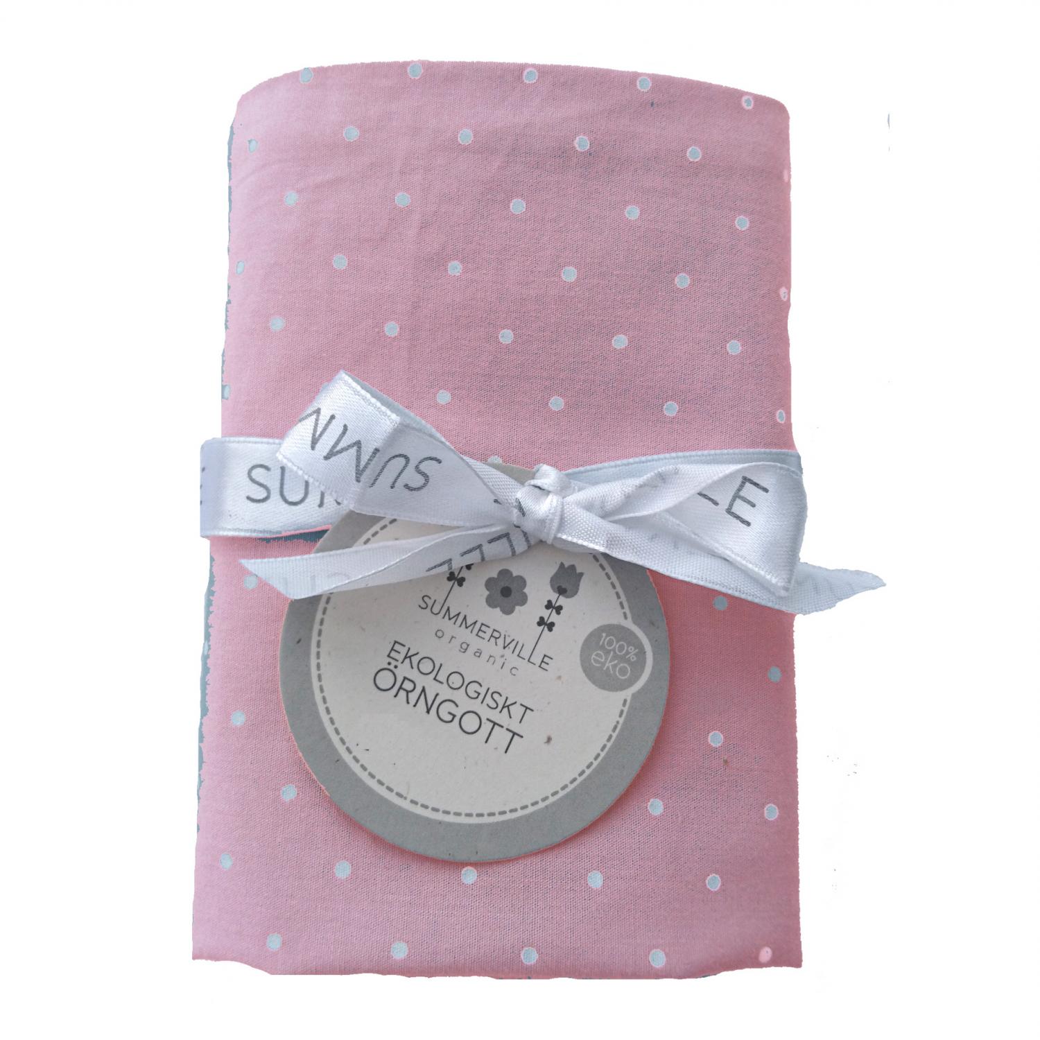 Pillow case junior soft pink dotty