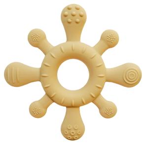 Teether toy coral sun yellow