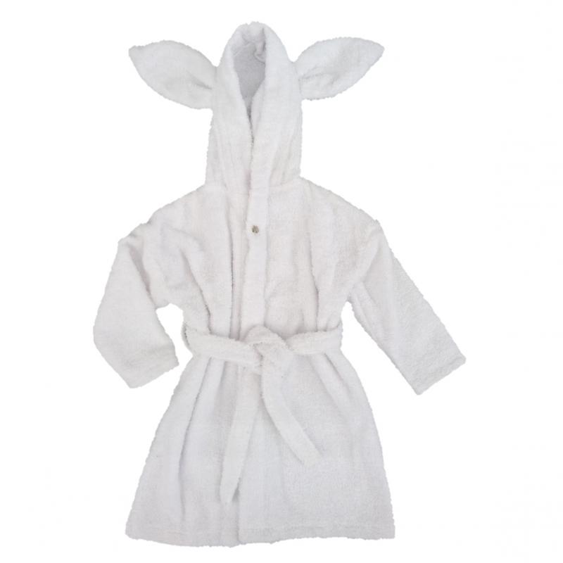 Bath robe rabbit white