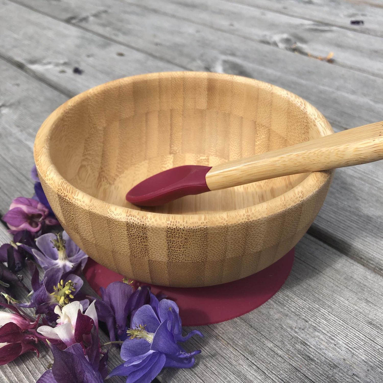 Bamboo bowl red