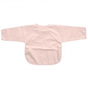 Bib with sleeves pale pink dotty