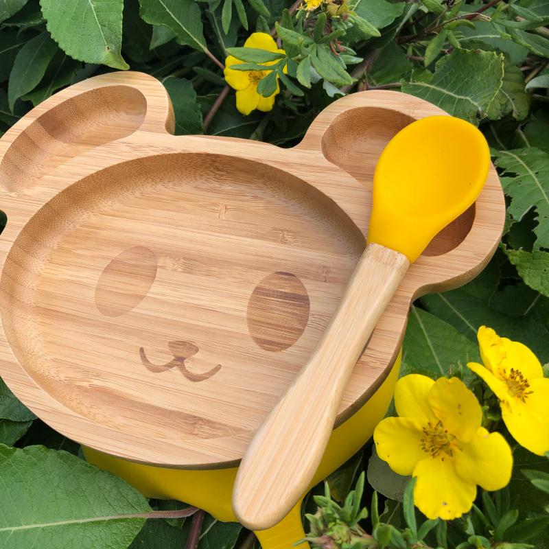 Bamboo tableware mouse yellow