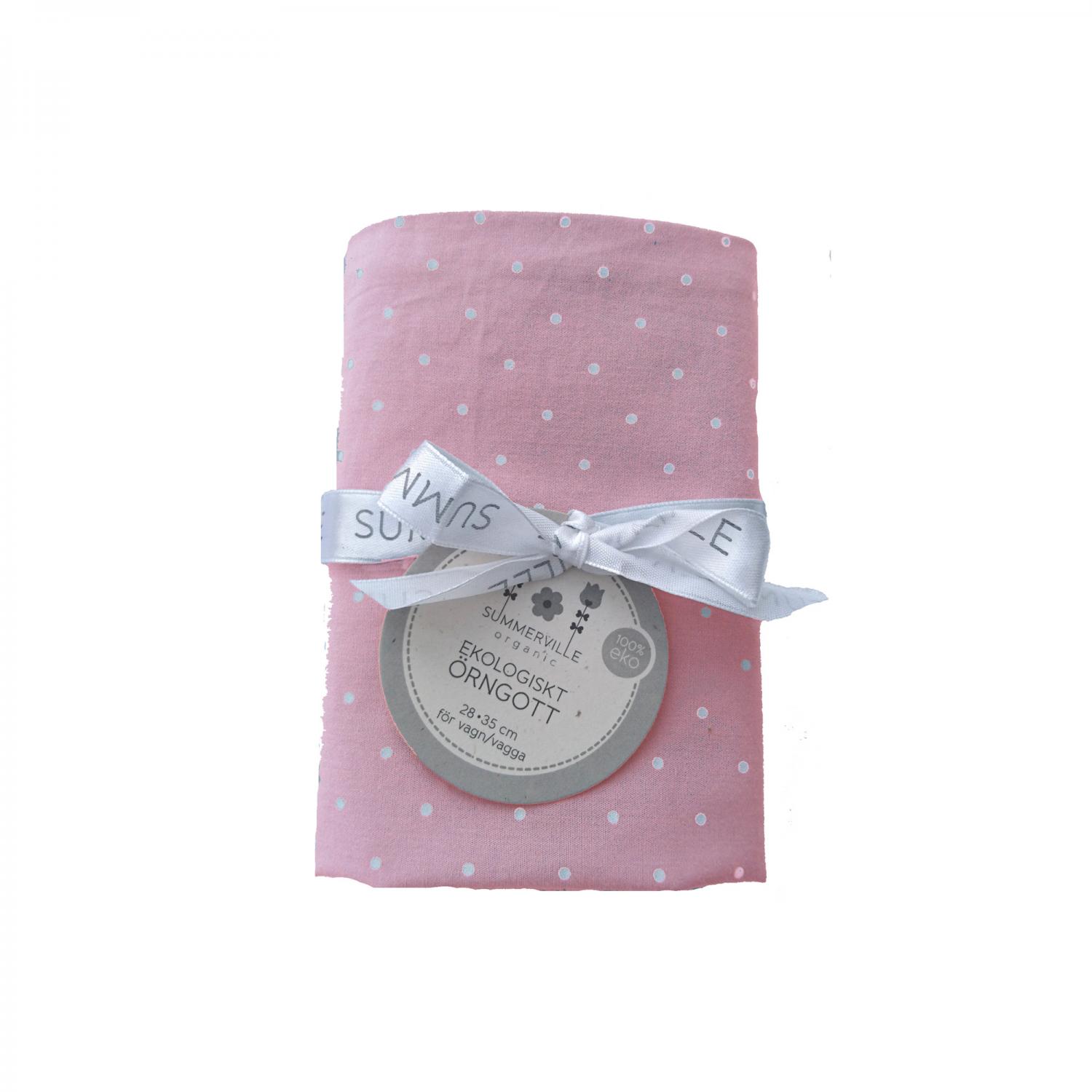 Pillow case baby soft pink dotty