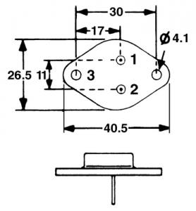 2N3055 Kisel NPN TO3 70V 15A