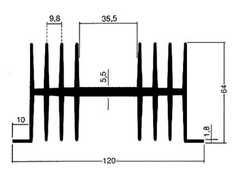 Kylare - 40mm 1 x TO3 2.9°C/W