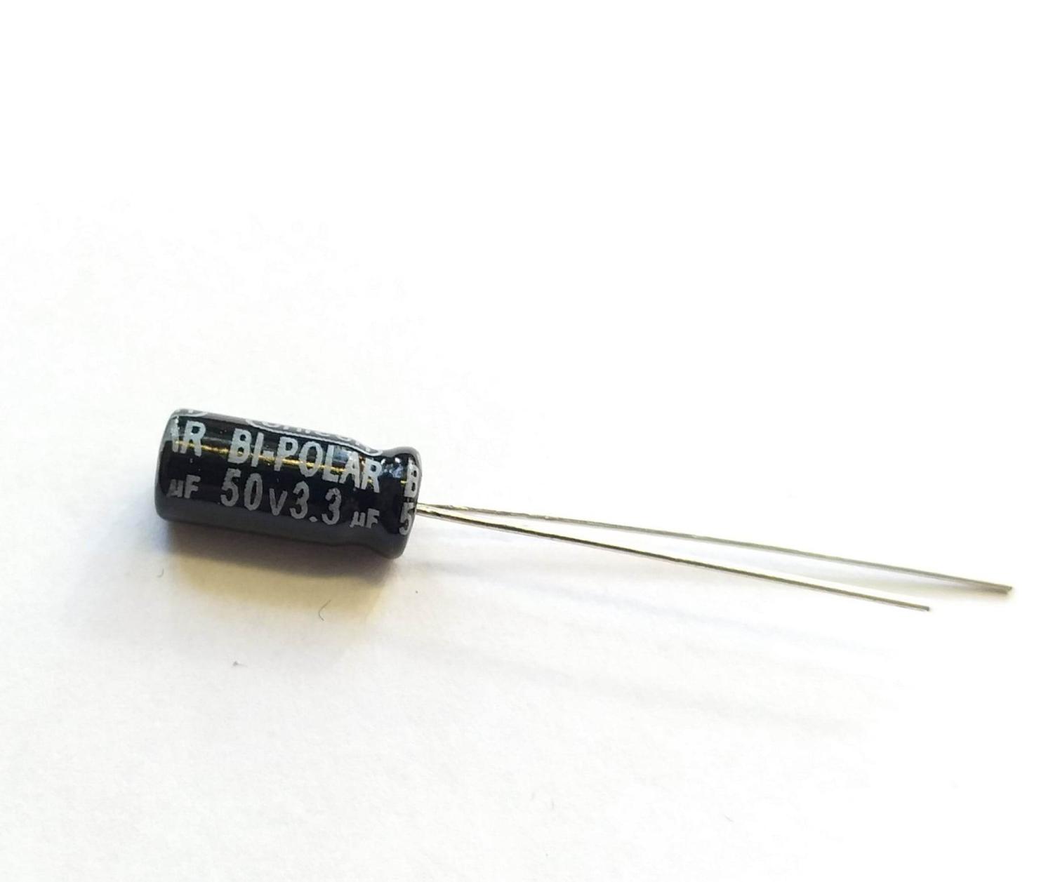 Kondensator, 3,3uF 50V Bipolär Kondensator, 3,3uF 50V Bipolär