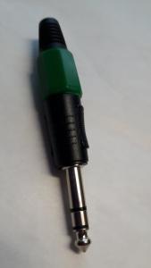 6.35mm Plugg Han stereo Grön