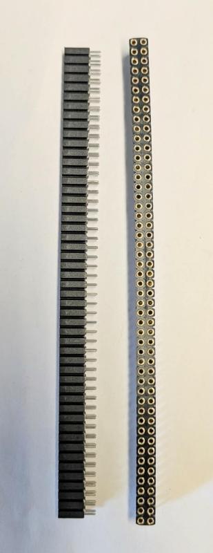 Stiftlist dubbel 2 x 50   2,54mm