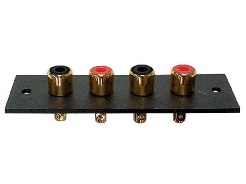 1 x 4 P RCA panelmontering, Guld