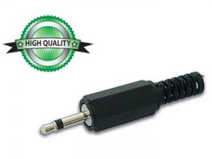 2.5mm Plugg Han mono, svart