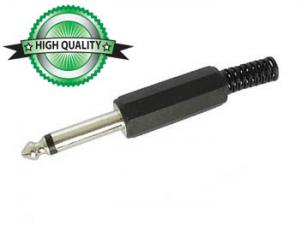 6.35mm Plugg Han Mono, svart