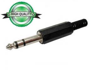 6.35mm Plugg Han stereo, svart HQ