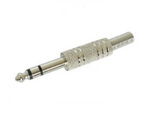 6.35mm Plugg Han stereo, nickel