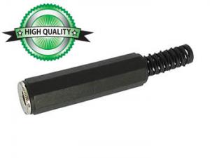 6.35mm Jack Hon stereo, svart