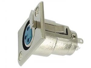 XLR 3 Pol Hon, nickelchassie