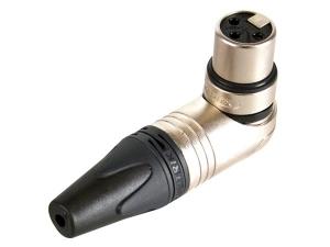 Neutrik XLR 3-pol Hon, Vinklad