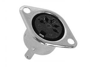 5 Polig Hon, DIN-kontakt  180°  Chassie