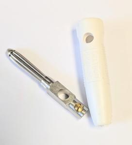 Banankontakt 4mm vit