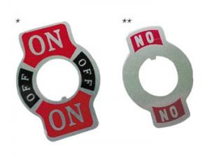 Skylt till vippomkopplare 