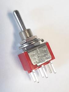 Vippomkopplare 2 Pol 2 vägs Till - Från - Till 