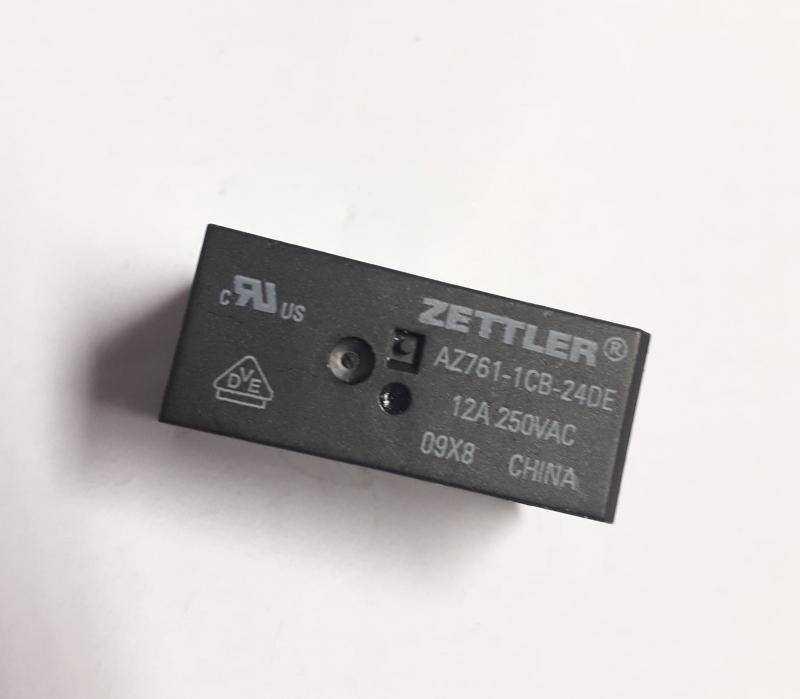 Relä 12A SPDT Mini Power Relay 24VDC spole . SPDT AZ761-1CB-24DE
