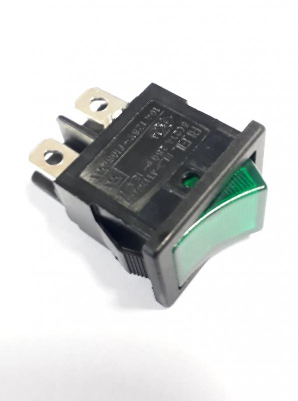 Vaggomkopplare Till - Från.  Grönt neonljus