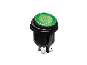 Vaggomkopplare med grön LED 12V
