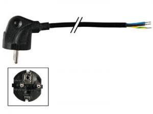 Nätkabel jordad vinklad, 2.4 Meter Grå