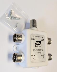 Antennsplitter  1 Han x 4 Hon 