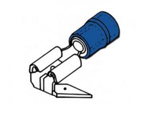 Flatstift med förgrening 6.4mm, blå 10-pack