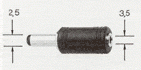 Adapter 3,5 mm - DC 2,5 mm stift