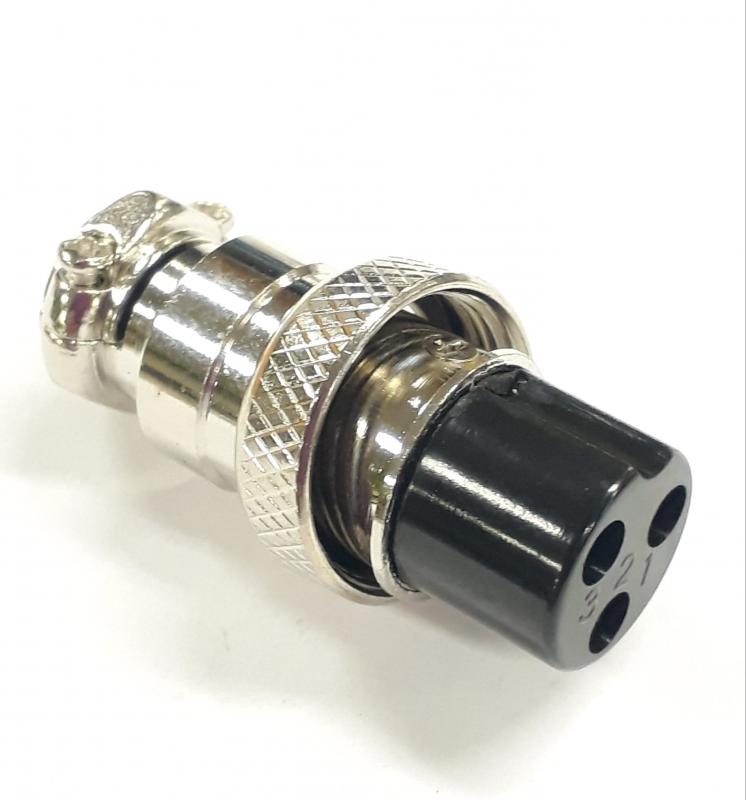 3 pol Mikrofon sladdkontakt, Hon